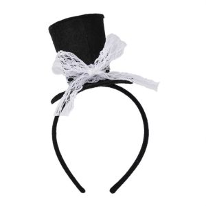 Bandband Hat Dubh Mini Dubh le Bogha Lása